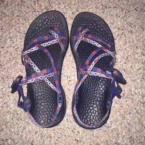 two-strap Chacos with toe straps